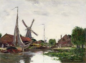 Dordrecht, Molino de Viento en el Mosa, 1884